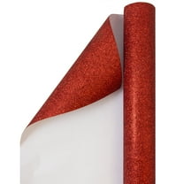 JAM Paper Red Glitter Wrapping Paper, All Occasion, 25 Sq. ft, 1/Pack