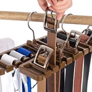 Pack of 2 Tie Belt Organizer Storage Rack, Multifuction Rotating Ties Scarf Hanger Holder Closet Organization Wardrobe Finishing Rack for Men and Women