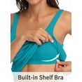 thumbnail image 4 of Alove Women's Cotton UnderShirts Wider Sleeve Tank Top Built-in Bra, 4 of 6