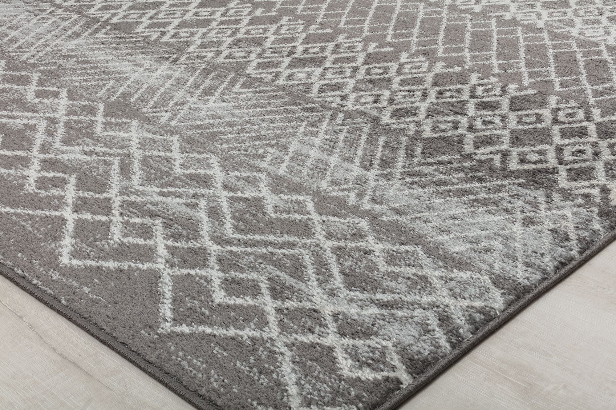 Mason Brooks Ryder KN20B Nocturne Gray Moroccan Tribal Gray Area Rug, 2'6" x 8'