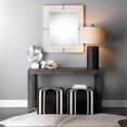 thumbnail image 4 of Jamie Young Co Nantucket Upholstered Transitional Leather Ottoman in Brown/White, 4 of 5