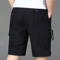 thumbnail image 5 of JIUKE Mens Cargo Shorts Summer Casual Lightweight Solid Color Elastic High Waisted Straight Leg Work Shorts, 5 of 5