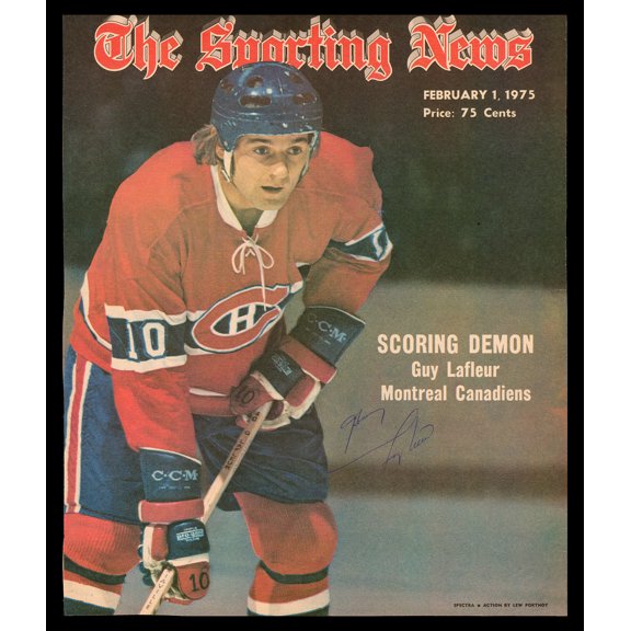 Guy Lafleur Autographed Sporting News Cover Montreal Canadiens SKU #236215