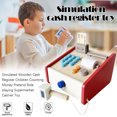 thumbnail image 3 of Caja Registradora De Madera Simulada Para Niños, Contando Dinero, Juego De Rol, Cajero De Supermercado, Juguete Para Niños Scienceny FN002527-00, 3 of 6