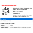 thumbnail image 2 of Ball Joint Kit 4 Piece - Compatible with 1988 - 1992 Chevy C1500 1989 1990 1991, 2 of 2