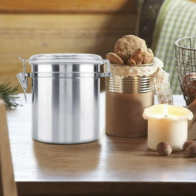 Stainless Steel Food Sealing Canister Organizer Milk Powder Coffee Tea Storage Freshness Canister Storage Sealing Jar Organization Food Clips for Bags Food Container Organizer Take Home Containers for