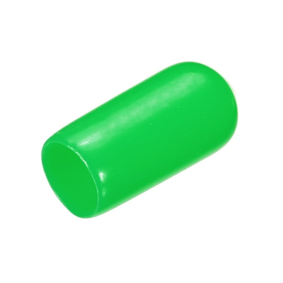 20Pcs Rubber End Caps 6mm(1/4") ID Vinyl Round Tube Bolt Cap Cover Screw Thread Protector Green
