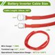 thumbnail image 4 of Cable Inversor de Batería de Cobre Estañado de 6FT con Terminales de 3/8" Lug y 5/16" Lug de 7 AWG - 1 Pc Rojo, 4 of 7