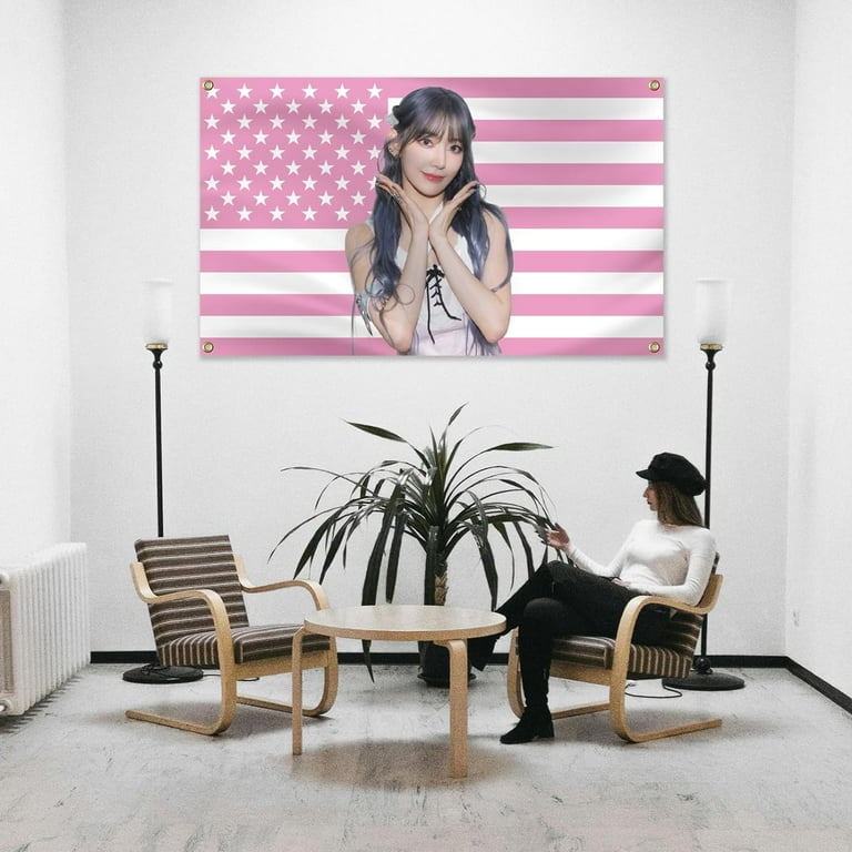 LE SSERAFIM Sakura America Tapestry, 3x5 Ft Kpop Tapestries with