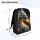 thumbnail image 4 of Disketp Golden White Fire Dragon Mochila Unisex de Apertura Lateral Completa, Mochila para Laptop para Escuela, Trabajo y Viajes, 4 of 8