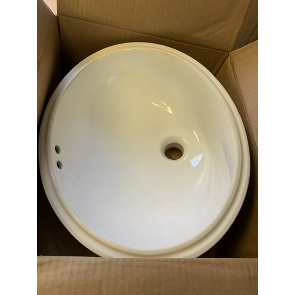 mansfield 216ns oval undermount vitreous china lavatory 17-1/8x14-1/4