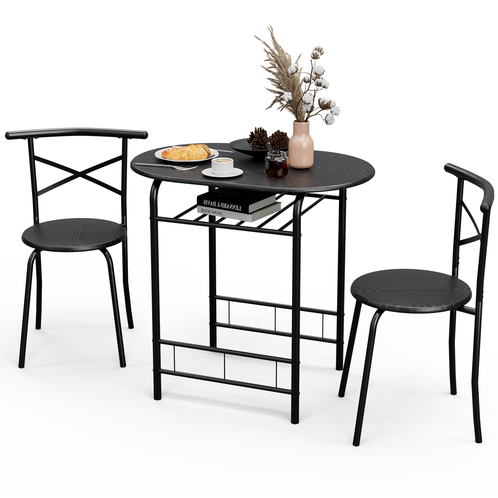 CAMORSA 3 Piece Dining Table Set, Kitchen Table and Chairs Set for 2