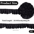 thumbnail image 2 of 1set 10M Polyester Ruffled Trimming for Clothes Lolita Costume Accessories Black 1-5/8 inch(40mm), 2 of 9