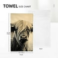 thumbnail image 4 of Jeuxus Long Horn Cow Spa Towel Hand Towel Set of 2, Super Soft & Absorbent, Ideal for Kitchen, Bathroom, Shower - 27.5*16 inch 27.5*16in, 4 of 6