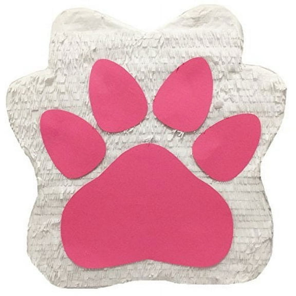 APINATA4U White & Pink Paw Pinata