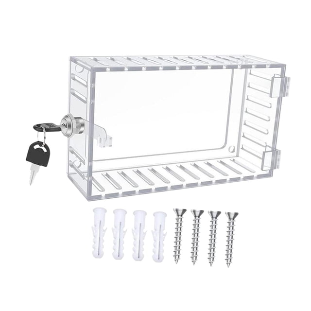 Caja de seguridad para termostato con llave, cubierta para panel de control de calefacción y aire acondicionado, universal, transparente, con cerradur