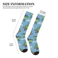 thumbnail image 2 of Lsque Crocodile Riding Skateboard Pattern Sport Compression Socks for Men & Women 15-20 mmHg Knee High Nurse Pregnant Running Medical and Travel Athletic, 2 of 6