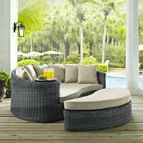 Modway Summon Outdoor Patio Sunbrella® Daybed in Antique Canvas Beige