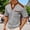 M10-Grey, variant on Mens Tops Arrival Large Checkered T Shirt Contrasting Color V Neck Short Sleeve Breathable Simple Clothing L Black