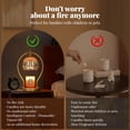 thumbnail image 5 of Candle Warmer Lamp With Timer Dimmable: Electric Birthday Gifts For Women  Mothers Day Mom House Warming Home Decor Wax Jar Candles 2 Bulbs, 5 of 9