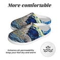 thumbnail image 6 of KLL Vintage Starry Sky Shark Pattern Adult Unisex Cozy Slippers,Fuzzy Slip-on Slippers TPR Sole Slippers Comfort Plush Home Footwear for Indoor & Outdoor-8, 6 of 7