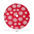 thumbnail image 5 of Falda de árbol de Navidad de 90/122 cm con estampado de copos de nieve redondos, decoración navideña para interiores, tapete para cubrir el árbol de Navidad, suministros para fiestas, 5 of 5