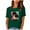 Green, variant on Womens Tops,Tbopshirt Summer Tops for Women,Plus Size T Shirts,Fashion Woman Print Round-Neck T-Shirt Printing Loose Blouse Tops,Short Sleeve Blouses