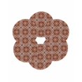 thumbnail image 7 of 15 Inch Round Placemats Set of 6, Brown Boho Non Slip Heat Insulation PP Table Mats, Retro Farmhouse Abstract Floral Motifs Washable Place Mats for Kitchen Dining Party Table Decor, 7 of 7