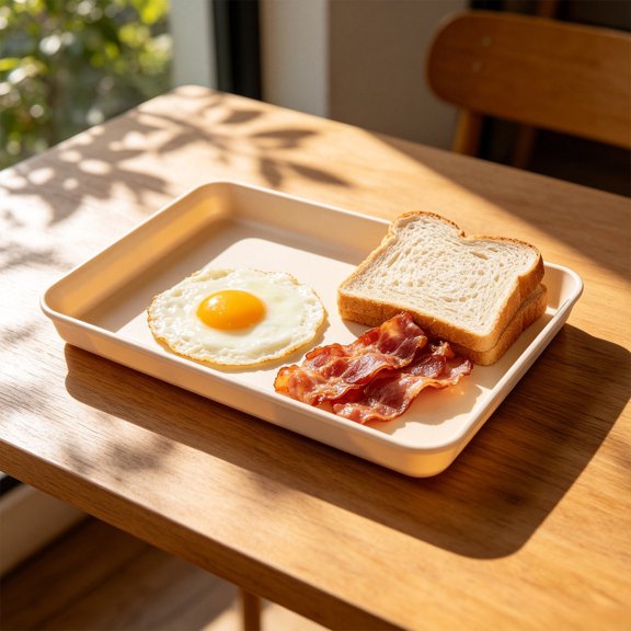 Plastic Serving Tray, Large 15 Inch Food Grade Serving Platter, Reusable Heavy Duty Tray for Parties Picnics Bbq and Home Kitchen