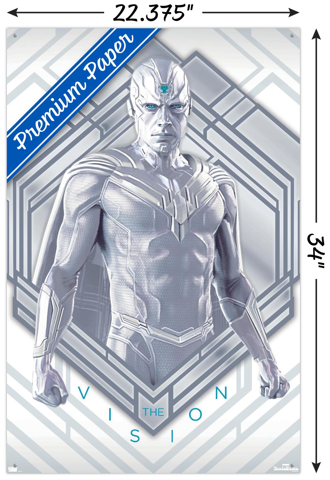 Marvel WandaVision - White Vision Wall Poster with Pushpins, 22.375" x 34"