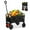 Black+Orange, variant on Witaxima Mini Folding Wagon Cart with Brake, 150lbs Capacity, 30.31x15.16x36.22in (Assembled), 25x17.5x7in (Folded), Orange & Black for Garden/Beach/Shopping