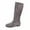 Grey, variant on Mid Calf Boots With Cutout Design Low Heel Retro Boots Color: Khaki Size: 41