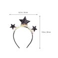 thumbnail image 4 of KAKOWELY diademas de pentagrama, adorables aros para el pelo, tocados festivos, accesorios para el cabello para festivales, fiestas de Año Nuevo., 4 of 4