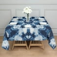 thumbnail image 3 of Blue White Tie Dye Mandala Pattern Square Tablecloth,Waterproof Square Table Cover,Wipeable Spillproof Washable Table Cover for Home Kitchen Party Decor 60"x60"(152x152cm), 3 of 6