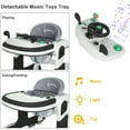 thumbnail image 3 of 4-in-1 Musical Baby Walker with Activity Station, Adjustable Heights & Detachable Toy Tray, Black, 3 of 10