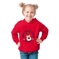 thumbnail image 2 of AOMPMSDX Christmas Prints Toddler Boys Girls Pullover Sweatshirt Children Solid Plus Babies Hooded Color Top Girls Tops Red 130, 2 of 3