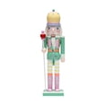 thumbnail image 1 of Accesorios de diseño de escena de cascanueces de madera Figuras de cascanueces para Navidad abrigo verde, 1 of 9