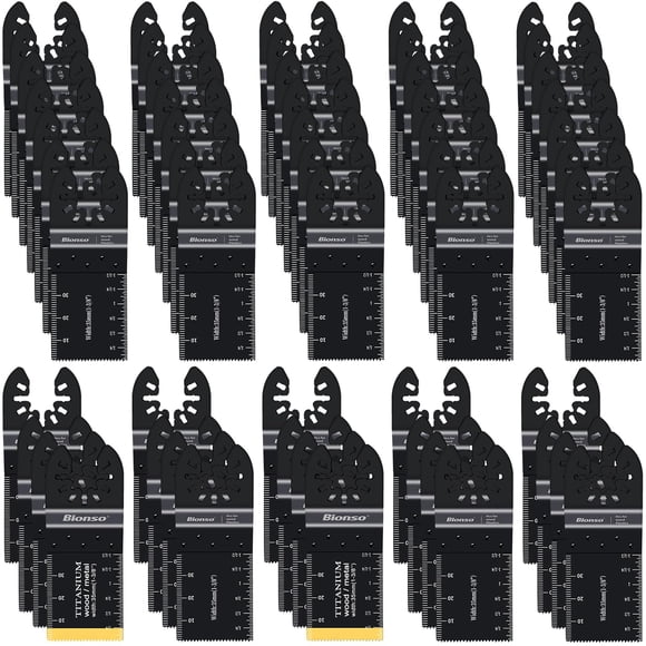 Hojas de sierra oscilantes Bionso, 55 piezas, para madera, plástico y metal