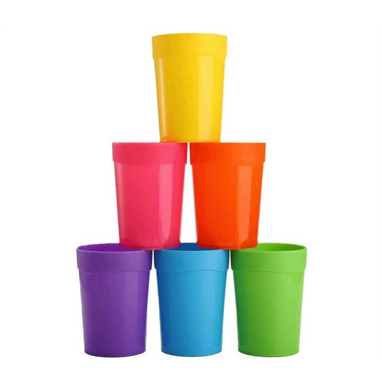 Topboutique 12Pcs Reusable Plastic Cups 400ml Small Plastic