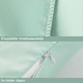 thumbnail image 4 of Lorviah 2 Pack Satin Pillowcases, Ultra Soft & Breathable 20"x36" King Size for Hair & Skin, Hypoallergenic Hidden Zipper Closure, Cyan, 4 of 6