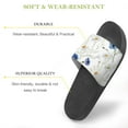 thumbnail image 3 of GZHJMY Stylish Slides for Women Men, Blue Flowers Soft Flexible Slip-on Sandals Slippers, 3 of 7