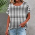 thumbnail image 6 of Kezqiaxn Womens Plus Size Tops Pullover Short Sleeve Crew Neck Loose Fit Shirts Blouses Fashion Clothes 2026, 6 of 6