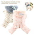 thumbnail image 6 of Plaid Pattern Pet Bodysuit Keep Warm Four-Leg Jumpsuits Outfit for Dogs – Comfort & Style, 6 of 8