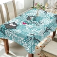 thumbnail image 3 of SKYSONIC 60"x120" Square Tablecloth with Winter Seamless Cute Owls and Snow Prints, Anti-Wrinkle and Smooth Table Cloth for Kitchen/Home Party Decoration, 3 of 7