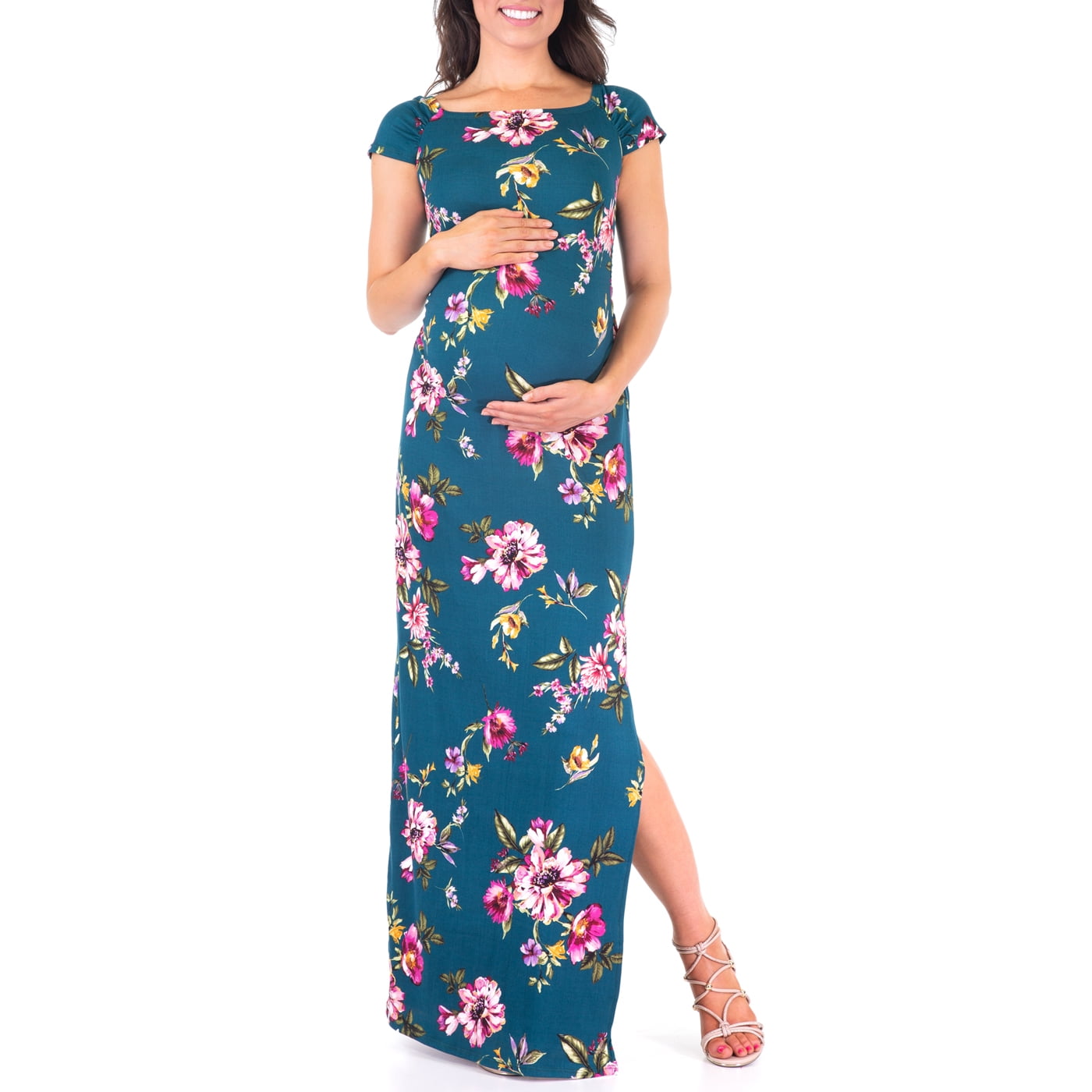 Mother Bee Maternity - Mother Bee Maternity Shortsleeve Ruched BodyCon ...
