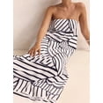 thumbnail image 6 of Women's Smocked Printed Tube Maxi Dress fabric 100% Polyester Comfortable Lightweight Everyday Wear for Summer, 6 of 27