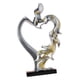 thumbnail image 2 of Figura de pareja besándose, escultura de amantes de estilo nórdico, adorno de escritorio para estante. Plata, 2 of 7
