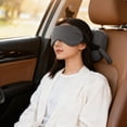 thumbnail image 7 of 2 in 1 Travel Neck Pillow with Eye Mask, Memory Foam U-Shaped Airplane Pillow, Portable Light Blocking Sleep Mask Pillow for Travel, Office, Car and Home Use, 7 of 7