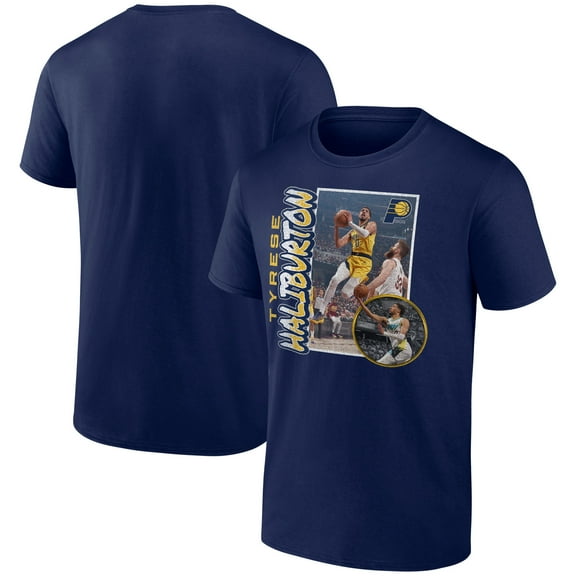 Men's Tyrese Haliburton Navy Indiana Pacers '90s Player Graphic T-Shirt