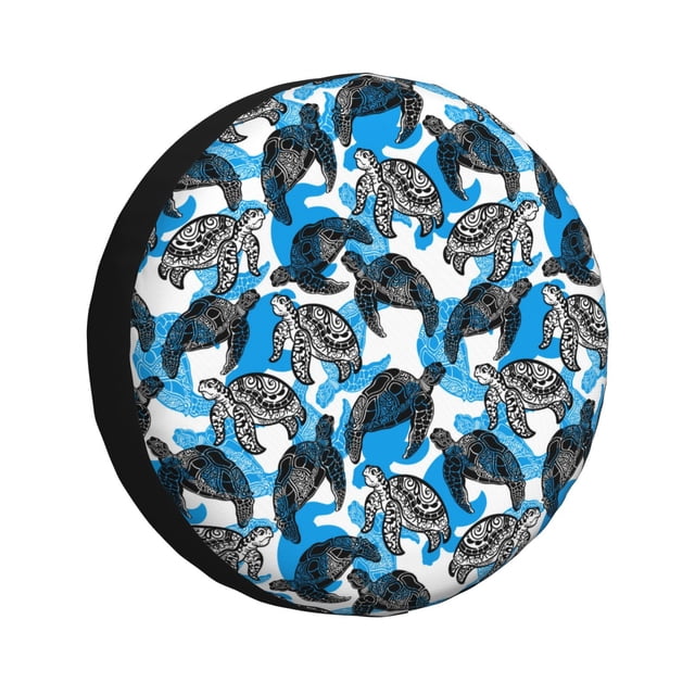 Fotbe Sea Animal Funda de Llanta de Repuesto con Estampado, Engrosada, Ajuste Universal para Jeep, Remolque, RV, SUV, Camión-17 inch